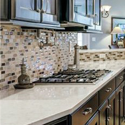 Glass/Metal Mosaic kitchen tile backsplash