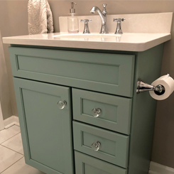 Dura supreme custom vanity in South City Bath Remodel