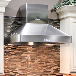 Wall mounted kitchen vent hood