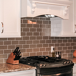 Subway tile kitchen backsplash