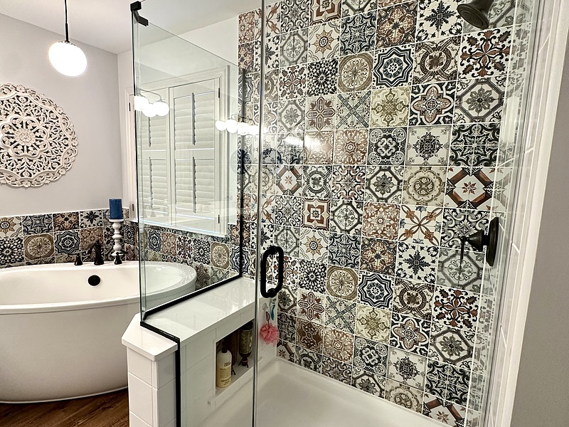 shower and bathroom tiles