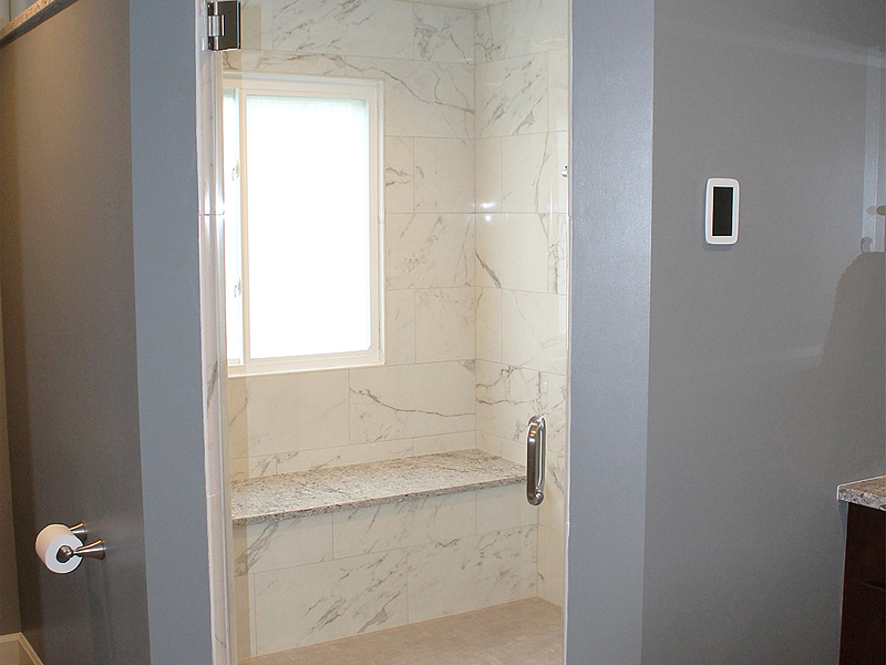 Marble Look Porcelain Shower 